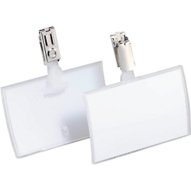 CLICK FOLD naambadges met clip, 54 x 90 mm, 25 stuks