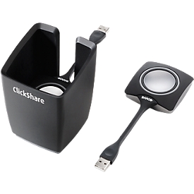 ClickShare Schalterbehälter, für bis zu 4 Schalter, inkl. Knopfschalter 2. Generation, schwarz-grau