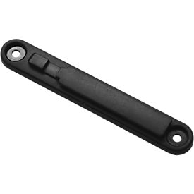 Clip mural pour poteau de signalisation, vissable, L 16 x P 8 x H 100 mm, noir
