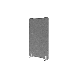 Cloison acoustique, autoportante, classe d'absorption acoustique C, L 1000 x P 25 x H 1800 mm, voile d'insonorisation, gris chiné