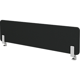 Cloison acoustique de bureau Wall avec adaptateur, épaisseur 30 mm, L 800 x H 400 mm, noir