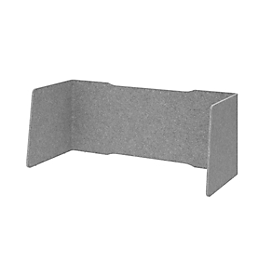Cloison acoustique, pour bureaux de 1600 mm de large, classe d'absorption acoustique C, passage de câbles, L 1540 x P 650 x H 605 mm, voile d'insonorisation, gris chiné