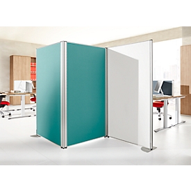 Cloison d'insonorisation System 40, protection acoustique et visuelle, l. 800 x H 1200 mm, turquoise