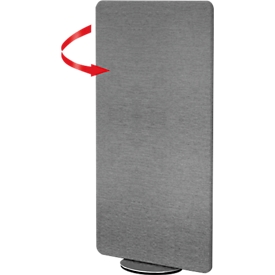 Cloison de séparation acoustique Metropol, pivotante, l. 800 x P 400 x H 1700 mm, gris