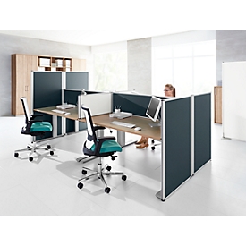 Cloison de séparation de table System 40, l. 800 x H 400 mm, gris