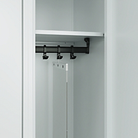 Cloison de séparation pour casiers C+P Evolo PLUS, coulissante et pivotante, L 300 x P 3 x H 1210 mm, transparente