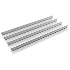Cloison de séparation pour tiroirs Treston 130, 4 panneaux centraux, l. 130 x H 75 mm, gris clair RAL 7035