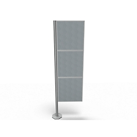 Cloison de séparation Silent Office, 3 éléments, H 2000 mm, gris clair