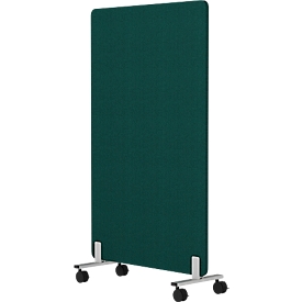 Cloison mobile Modus avec roulettes, épaisseur 25 mm, L 800 x H 1400 mm, vert