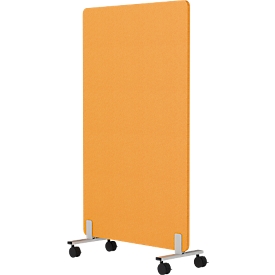Cloison mobile Modus avec roulettes, épaisseur 25 mm, L 800 x H 1800 mm, jaune