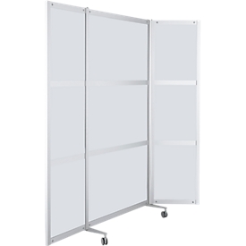 Cloison mobile, verre ESG transparent
