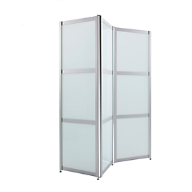 Cloison pliable, verre ESG satiné
