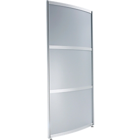 Cloison ronde et haute, coloris argent