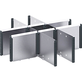 Cloisons bott verso, pour tiroirs, hauteur frontale 175 mm, L 525 x P 550 x H 30 mm, tôle d'acier