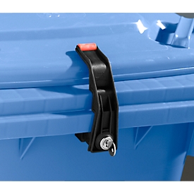 Closure for waste bins, with different closure