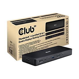 Club 3D 16-in-1 - Dockingstation - für Desktop, Laptop - USB-C / USB4 / Thunderbolt 3 / Thunderbolt 4 - USB-C - 2 x Thunderbolt 4, 3 x DP, 2 x HDMI