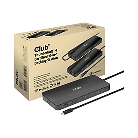 Club 3D - Dockingstation - USB-C / Thunderbolt 3 / Thunderbolt 4 - 3 x Thunderbolt 4 - 1GbE - 140 Watt