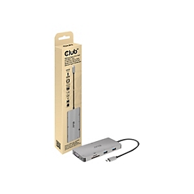 Club 3D USB Gen1 Type-C 9-in-1 hub - Dockingstation - USB-C - VGA, HDMI - 1GbE