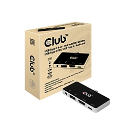 Club 3D USB Type C 4-in-1 Hub - Dockingstation - USB-C - HDMI