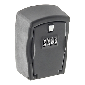Coffre-fort à clés Rottner Key Protect, serrure mécanique à combinaison de chiffres, 4 positions, montage mural, L 90 x P 60 x H 130 mm, acier moulé, noir