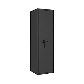 Coffre-fort Lyra 12, classe I selon EN 1143-1, 125 l, charnières à droite, serrure à double panneton, 3 tablettes, L 400 x P 420 x H 1400 mm, gris graphite RAL 7024