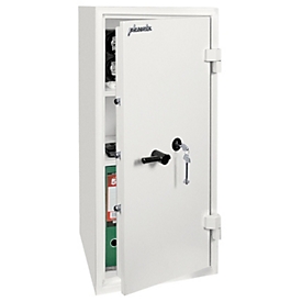 Coffre-fort Phoenix Fortress SS1455K, niveau de sécurité S2, L 450 x P 405 x H 950 mm, 95 litres, blanc signal