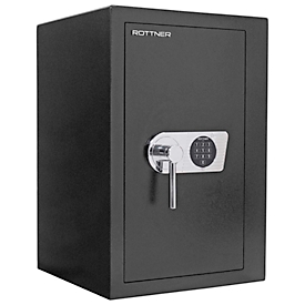 Coffre-fort professionnel Rottner Monaco 65, serrure électronique, L 435 x P 445 x H 655 mm, acier, noir