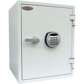 Coffret de protection incendie FS 1283 E, serrure électronique, acier, blanc signalisation RAL 9003