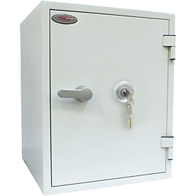 Coffret de protection incendie FS 1283 K, serrure à clé, acier, blanc signalisation RAL 9003