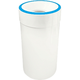 Colector de residuos autoextinguible, 60 l, blanco/azul