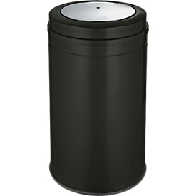 Colector de residuos con tapa basculante, negro