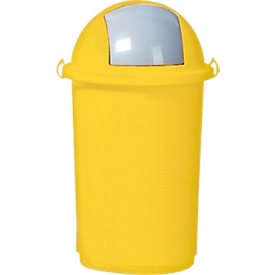 Colector de residuos reciclables, plástico, amarillo