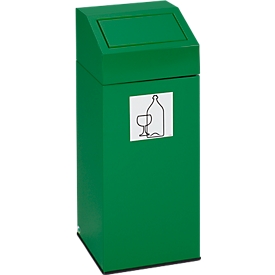 Colector de residuos reciclables VAR, capacidad 45 l, verde