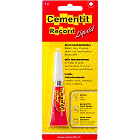 Colle instantanée 3g Record Liquid Cementit