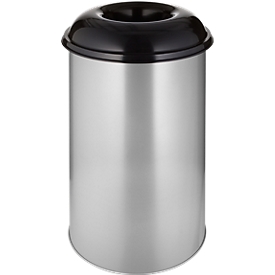 Collecteur de déchets 200 L autoextinguible, structure couleur alu/couvercle noir