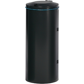 Collecteur de déchets double battant compacte VAR, pour sacs poubelle de 120 l, avec poignée et couvercle, ignifuge, anthracite
