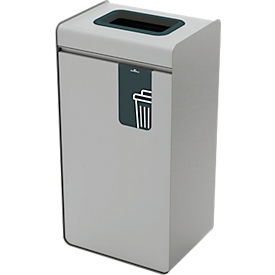 Collecteur de déchets Durable DURASORT®, capacité 55 l, pour déchets résiduels, anneau d'insertion de couleur et pictogramme, seau intérieur, acier et plastique, gris-noir