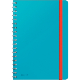 Collegeblock Leitz Cosy, DIN B5, kariert, spiralgebunden, 100 g/m² Papier, 80 Blatt, blau