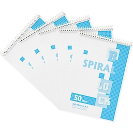 Collegeblok, geruit, 5 stuks, A5