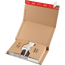 ColomPac Wickelverpackung, 307 x 245 x 75 mm, variable Füllhöhe, Selbstklebeverschluss, 20 Stück, DHL-optimiert