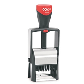 COLOP Ziffernstempel 2106, selbstfärbend, 6-stellig 0–9, Abdruckhöhe 4 mm, Abdruckbreite 23 mm, Kunststoff Gehäuse, schwarz