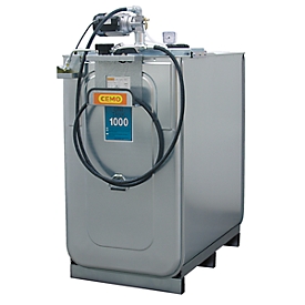 Compacte smeermiddelunit CEMO ECO UNI 1000, elektrische pomp voor verse olie, 4 m slang incl. slanghouder