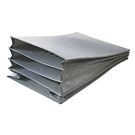 Compartiments à documents pour les sacs à dos de bureau/boîtes de bureau de la série Sigel Move It, structure à 4 compartiments, L 245 x l 340 mm, polyester, gris