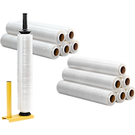 Complete aanbieding: 12 rollen stretchfolie + 1 handwikkelaar gratis
