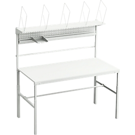 Complete offer packing table TPB, width 1500 mm, height adjustable