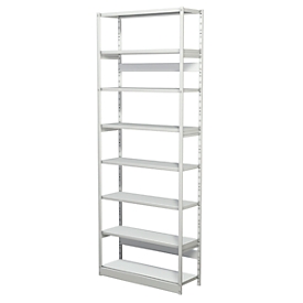 Complete shelf system PROGRESS 500 T, base unit, without rear wall, H 2600 x W 960 x D 300 mm