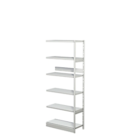 Complete stelling PROGRESS 500 T, aanbouwsectie, zonder achterwand, H 1900 x B 750 x D 340 mm
