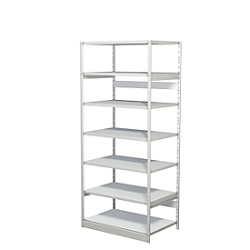 Complete stelling PROGRESS 500 T, basissectie, zonder achterwand, H 2250 x B 960 x D 600 mm
