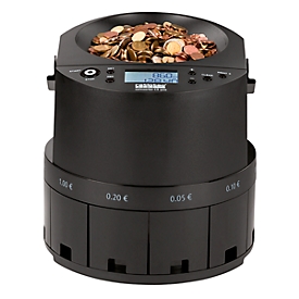 Compteuse de pièces Coinsorter CS500 Ratiotec compte et trie jusqu'à 600 pièces en euros/min., avec fonction de regroupement câble