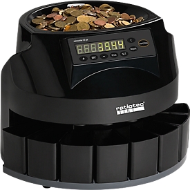 Compteuse et trieuse de pièces de monnaie Coinsorter CS 50, f. Pièces de monnaie EURO, affichage LCD, affichage par type